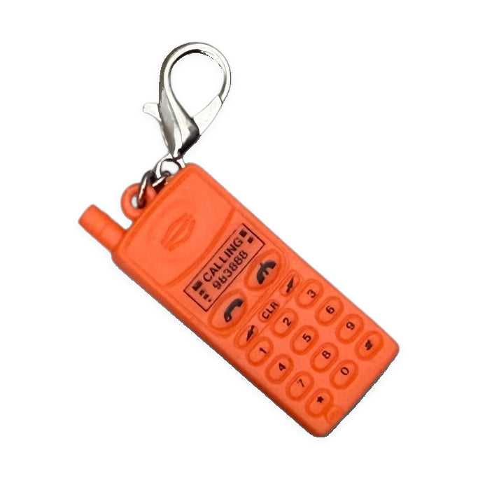 Vintage Junk Drawer Keychains & Bag Charms: Blue & Orange