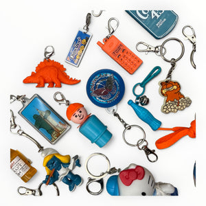 Junk Drawer s &  s: Blue & Orange - hello kitty sanrio japan kawaii rare vintage keychain vintage charms for bag nostalgia vintage keychains y2k collectible - Bag Crap