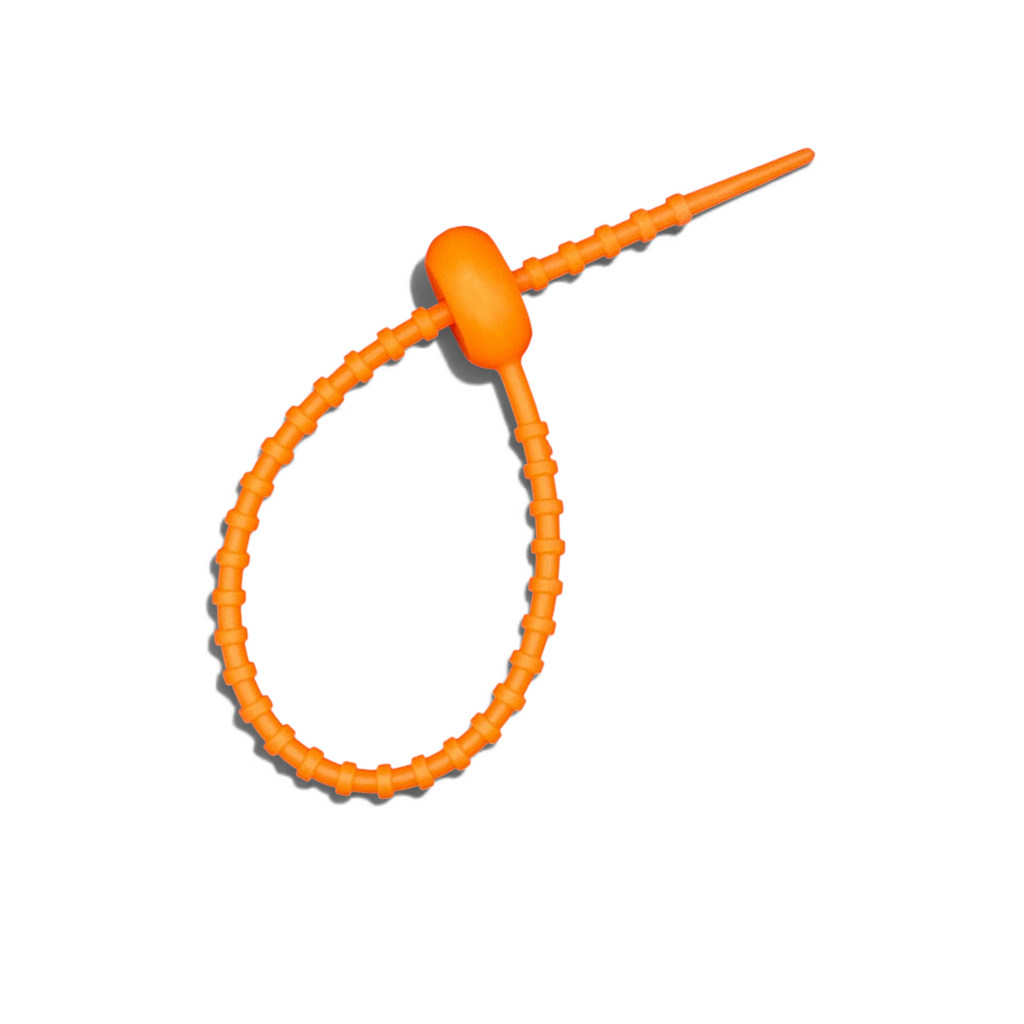 Rubber Zip Tie Bag Charm Keychain Attachments: Primary Colors