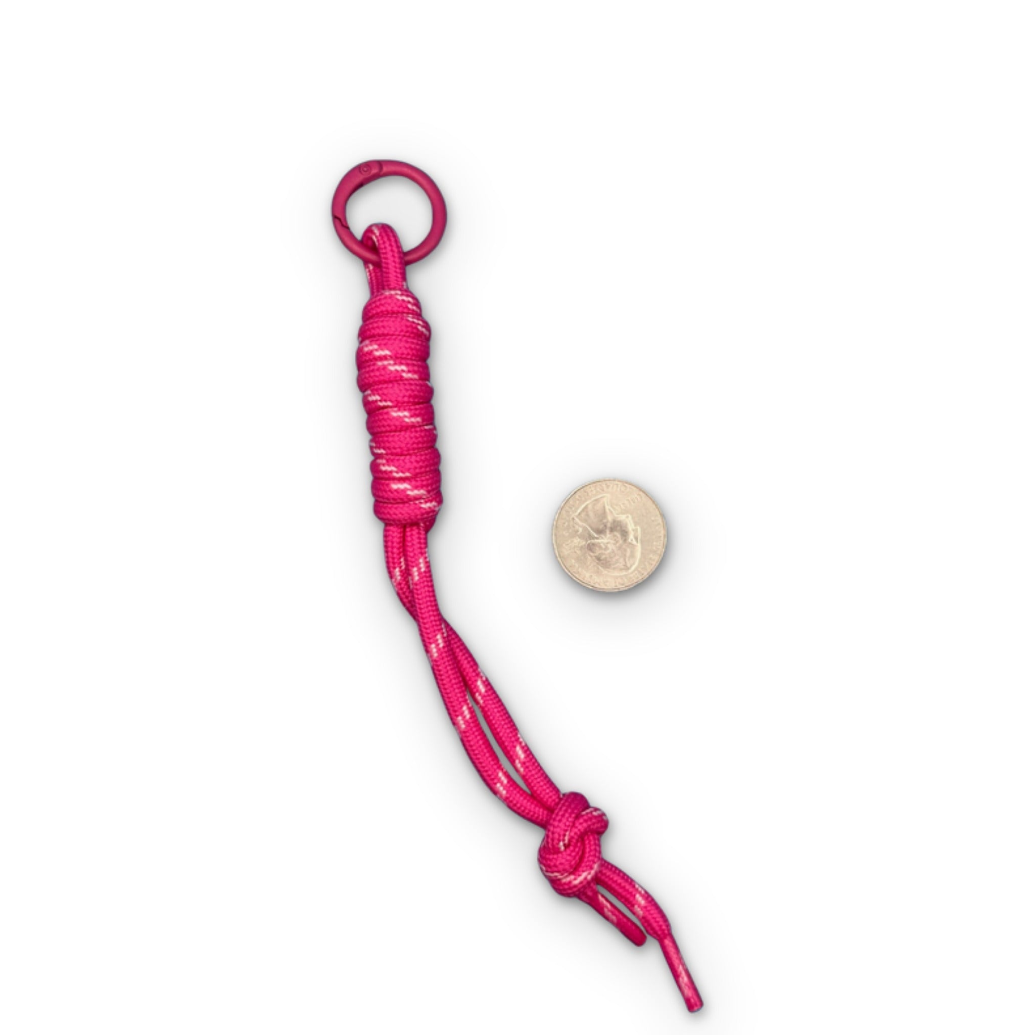 Paracord   Handle Attachments — Pink, Yellow, Orange - clips carabiners charms keychains bag designer vintage keychain vintage charms for bag nostalgia vintage keychains y2k collectible - Bag Crap