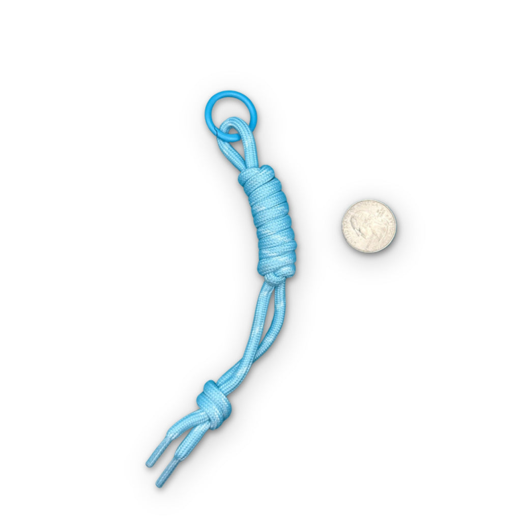 Paracord Bag Charms — Blue, Black, White