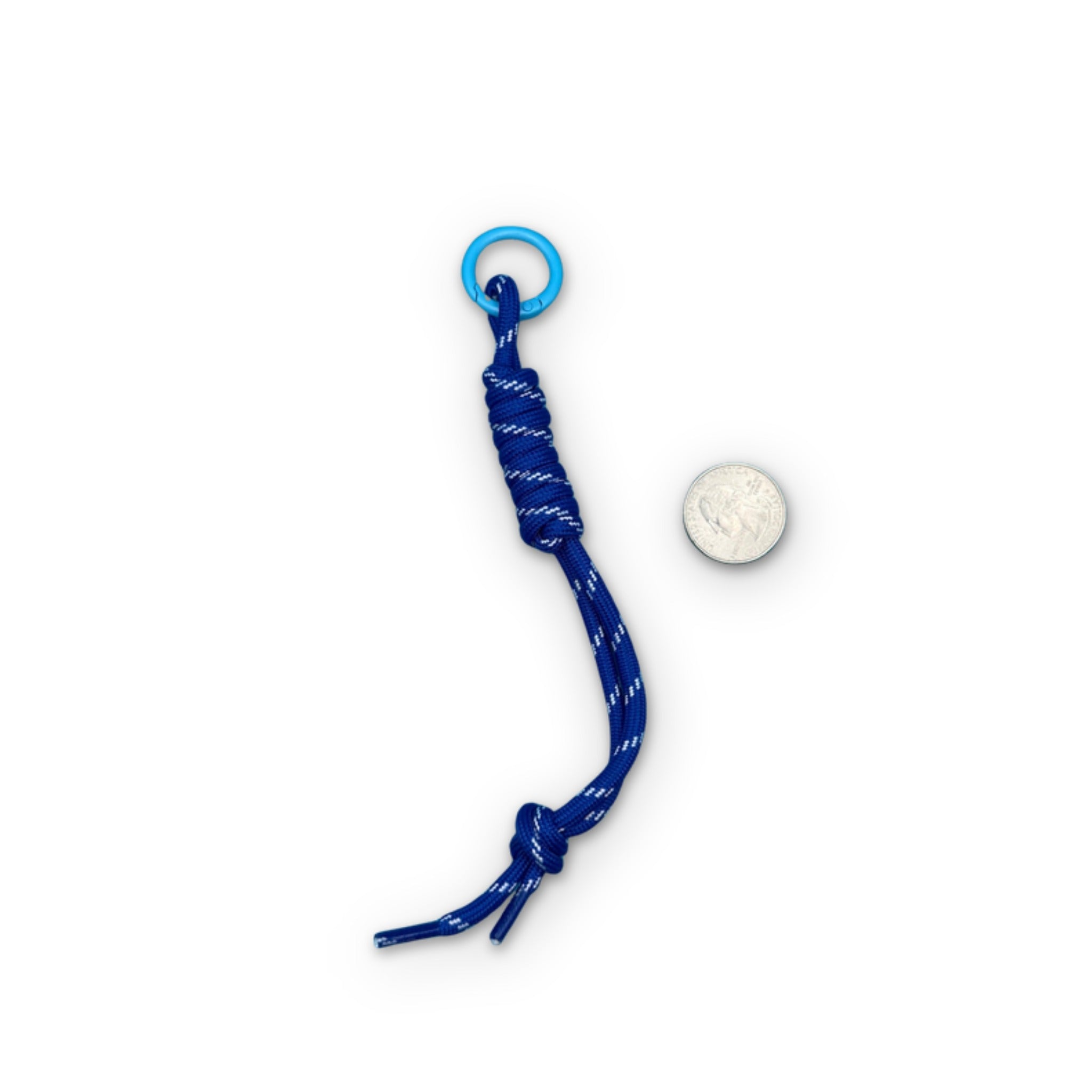 Paracord  s — Blue, Black, White - clips carabiners charms keychains bag designer vintage keychain vintage charms for bag nostalgia vintage keychains y2k collectible - Bag Crap
