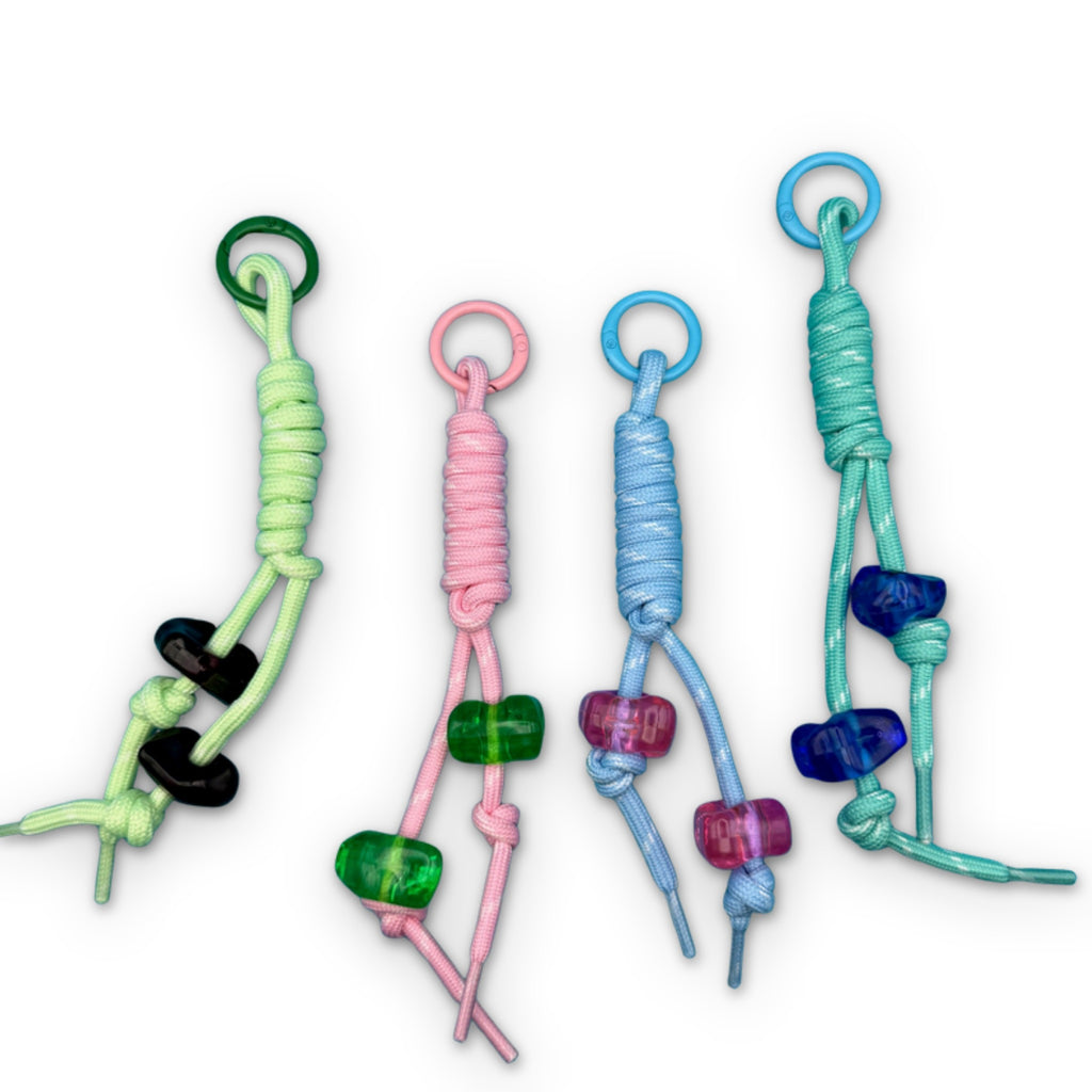 Pastel Chunky Beaded Paracord Bag Charms