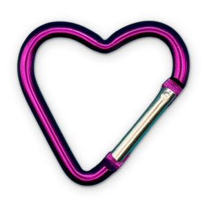 Rainbow Heart Shaped Metal Carabiner Clips: You Pick - clips carabiners charms keychains bag designer vintage keychain vintage charms for bag nostalgia vintage keychains y2k collectible - Bag Crap