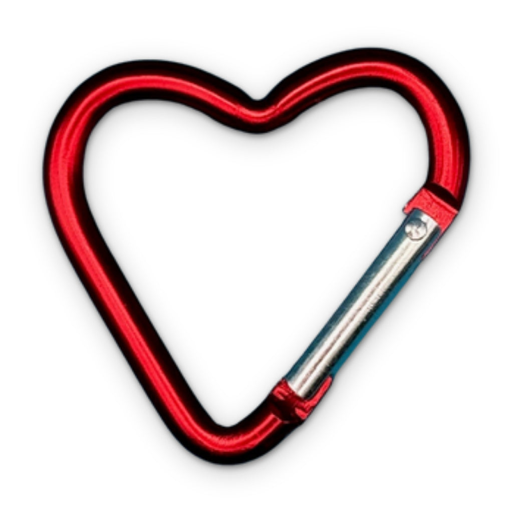Rainbow Heart Shaped Metal Carabiner Clips: You Pick