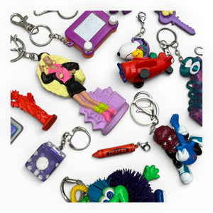 Junk Drawer s &  s: Purple & Red - barbie doll toy pink rare vintage keychain vintage charms for bag nostalgia vintage keychains y2k collectible - Bag Crap