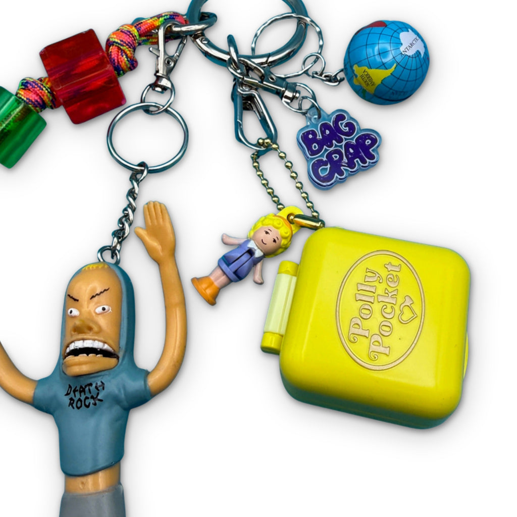 Rare Vintage Beavis Cornholio + Polly Pocket Bag Charm Pack