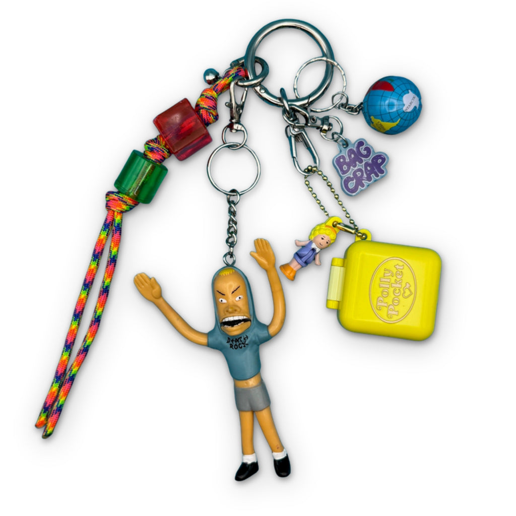 Rare Vintage Beavis Cornholio + Polly Pocket Bag Charm Pack