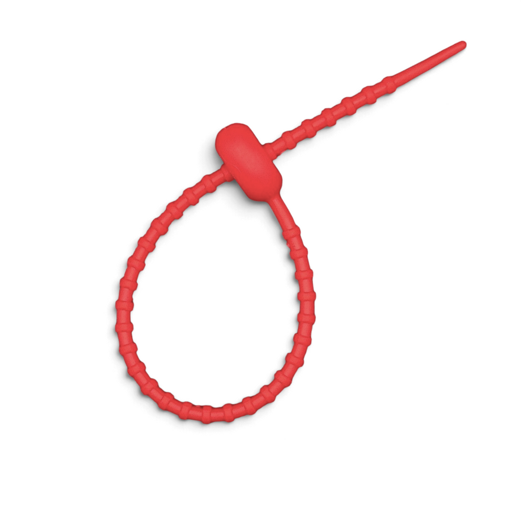 Rubber Zip Tie Bag Charm Keychain Attachments: Primary Colors