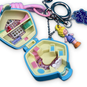Retro Blue Polly Pocket Paracord   Pack - vintage bag charm packs nostalgia vintage y2k vintage keychain vintage charms for bag nostalgia vintage keychains y2k collectible - Bag Crap
