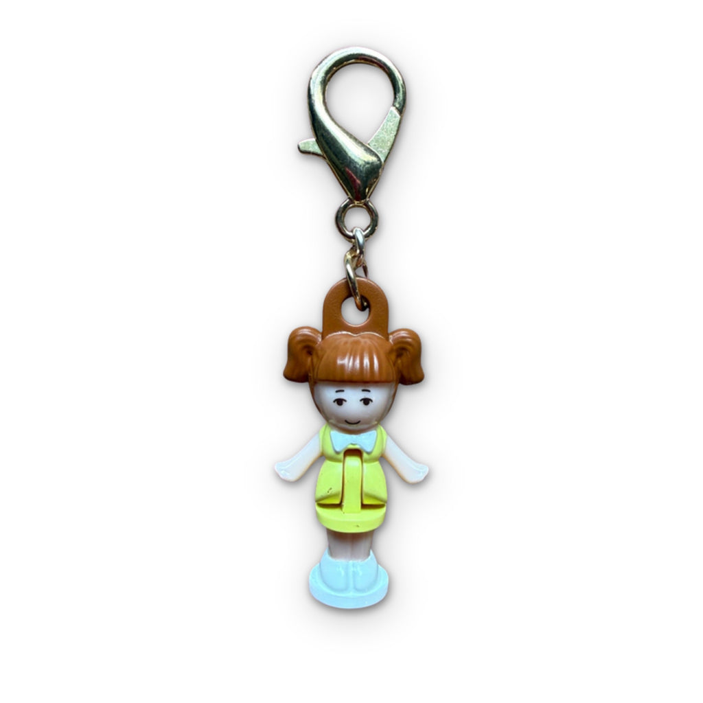 Retro Mini Brunette Polly Pocket Bag Charm
