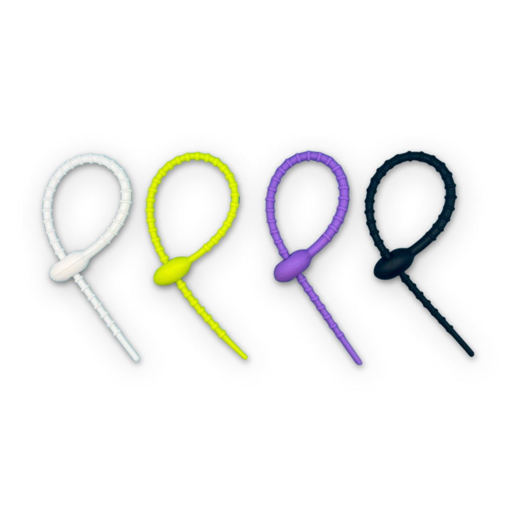 Rubber Zip Tie Bag Charm Keychain Attachments