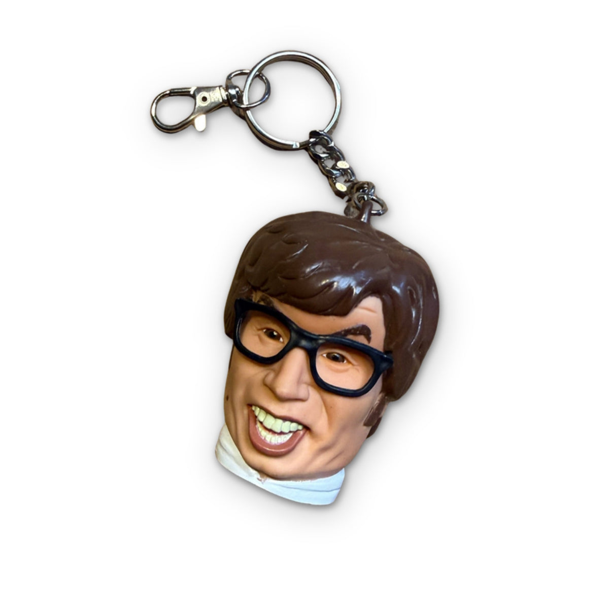 Austin Powers - Shop the Post: Vintage Austin Powers Keychain, KMart, Banana, on a white background