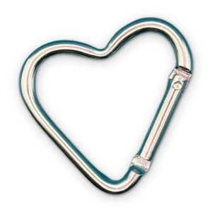 Rainbow Heart Shaped Metal Carabiner Clips: You Pick - clips carabiners charms keychains bag designer vintage keychain vintage charms for bag nostalgia vintage keychains y2k collectible - Bag Crap