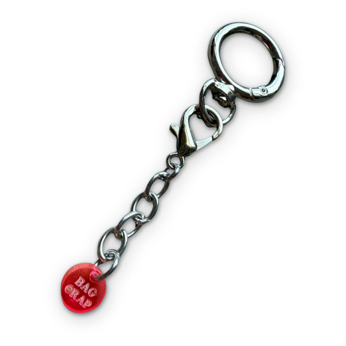 Silver Metal Mini Charm Chain on a white background