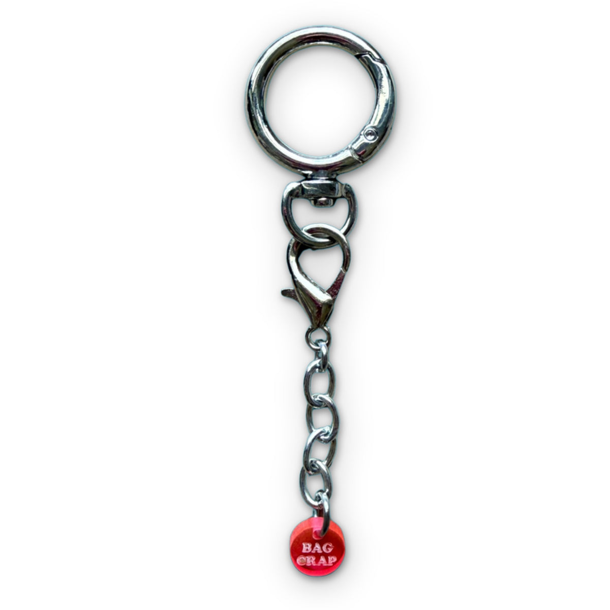 Silver Metal Mini Charm Chain on a white background