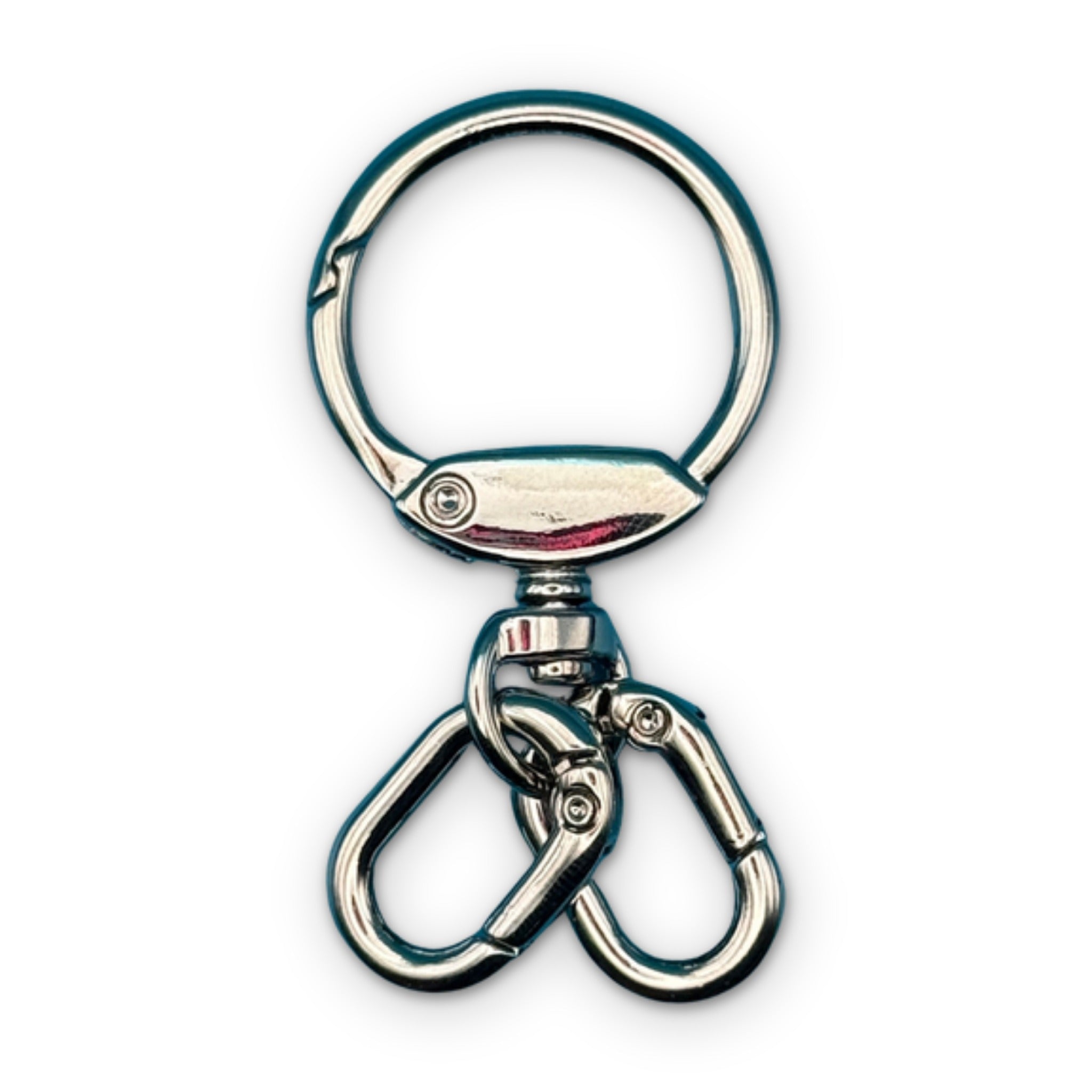 Silver Swivel Clip + 2 Carabiners - clips carabiners charms keychains bag designer vintage keychain vintage charms for bag nostalgia vintage keychains y2k collectible - Bag Crap