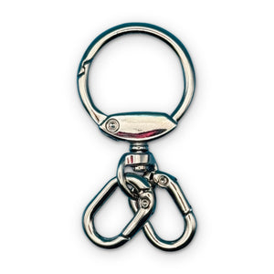 Silver Swivel Clip + 2 Carabiners - clips carabiners charms keychains bag designer vintage keychain vintage charms for bag nostalgia vintage keychains y2k collectible - Bag Crap