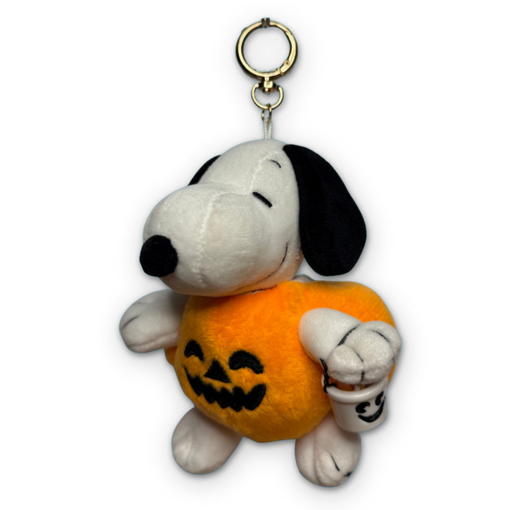 Snoopy Halloween Pumpkin Plush Bag Charm Keychain