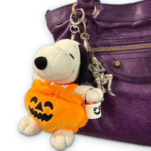 Snoopy Halloween Pumpkin Plush - snoopy rar peanuts vintage keychain vintage charms for bag nostalgia vintage keychains y2k collectible - Bag Crap