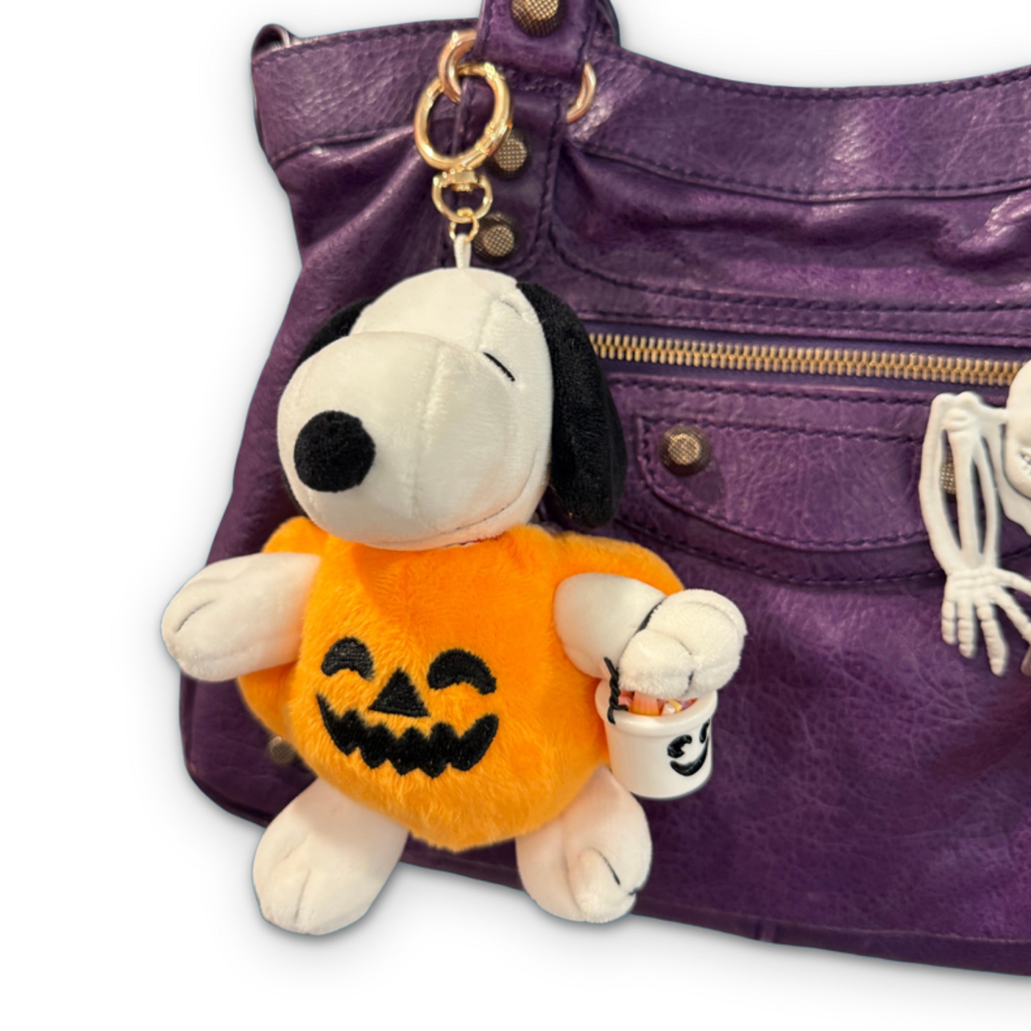 Snoopy Halloween Pumpkin Plush - snoopy rar peanuts vintage keychain vintage charms for bag nostalgia vintage keychains y2k collectible - Bag Crap