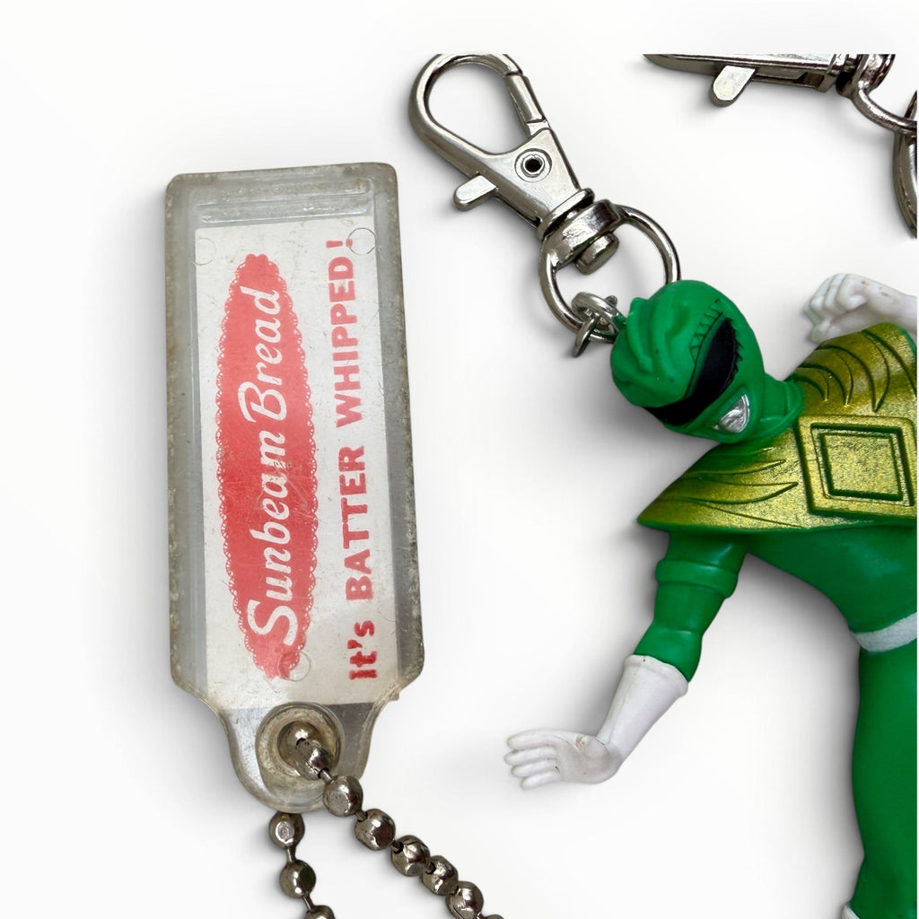 Vintage Junk Drawer Keychains & Bag Charms: Green & Peach