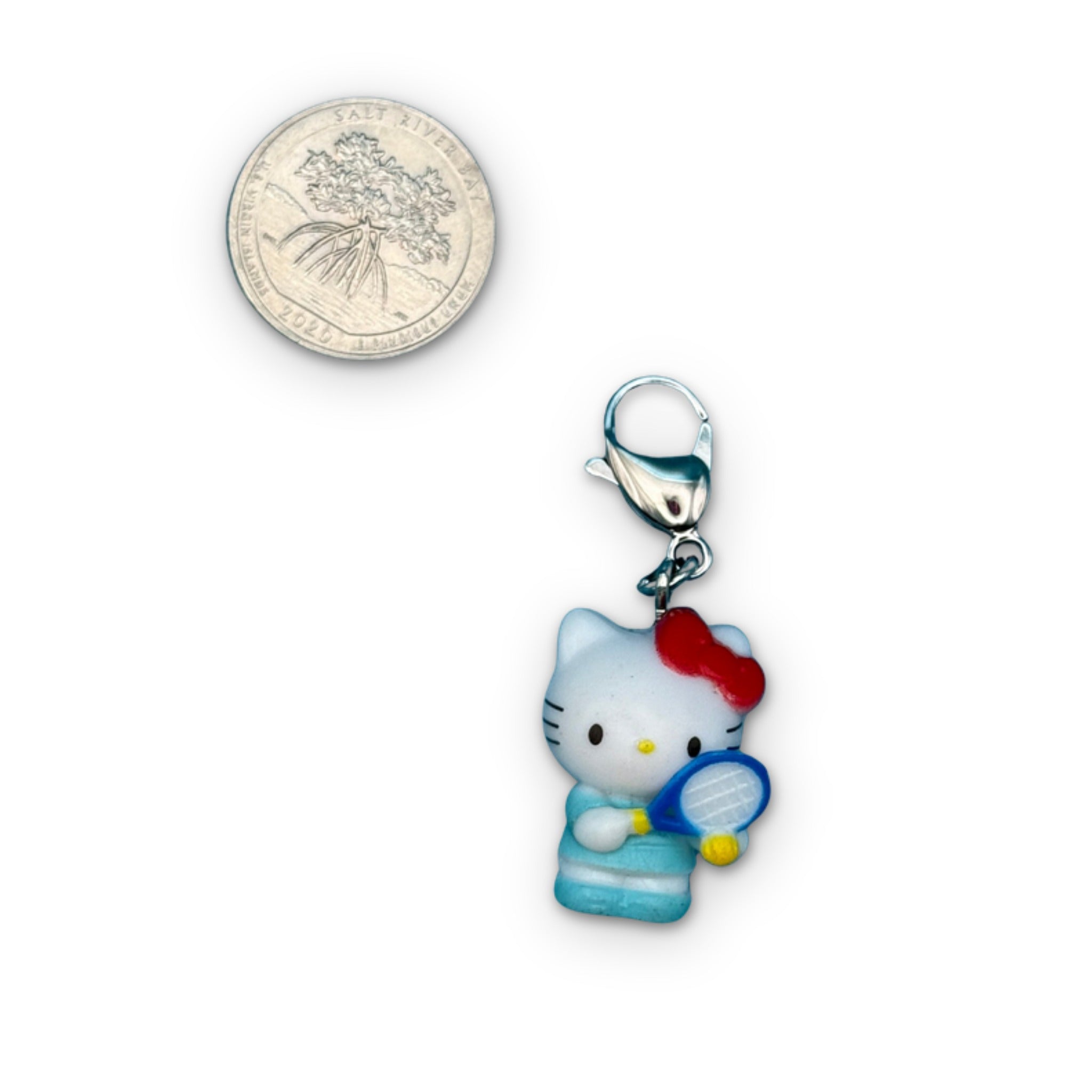 Turquoise & Ruby Red   s &  Drop - hello kitty sanrio japan kawaii rare vintage keychain vintage charms for bag nostalgia vintage keychains y2k collectible - Bag Crap