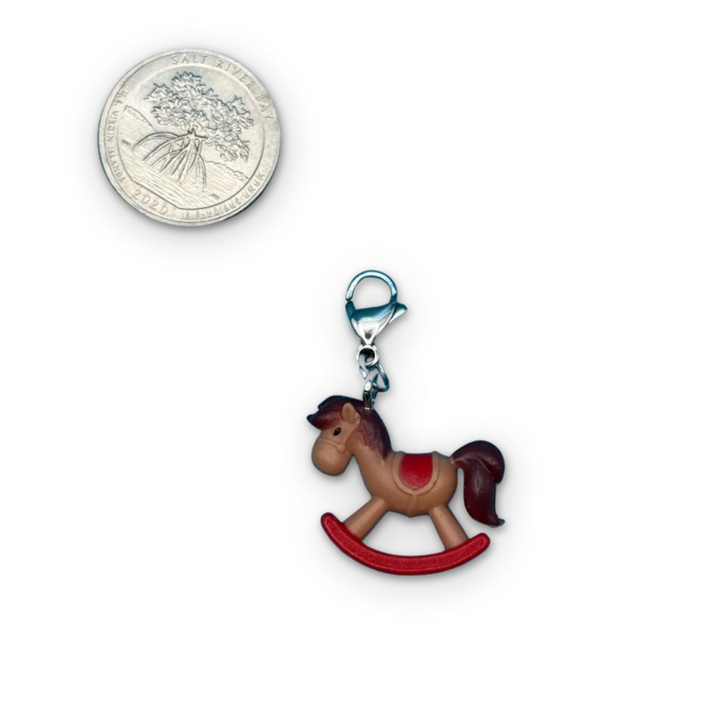 Turquoise & Ruby Red Vintage Bag Charms & Keychain Drop