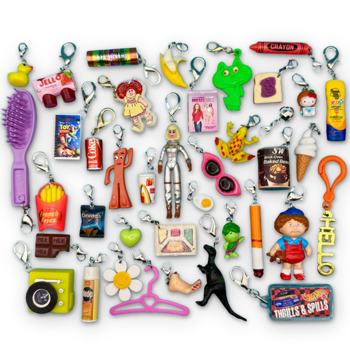 Vintage 1950s-Y2K Mini Trinket Charms: Summer Drop on a white background
