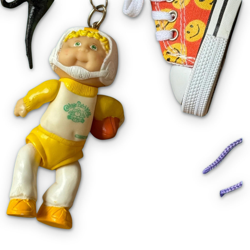 Vintage 80s Cabbage Patch Kids Bag Charm Keychain Pack