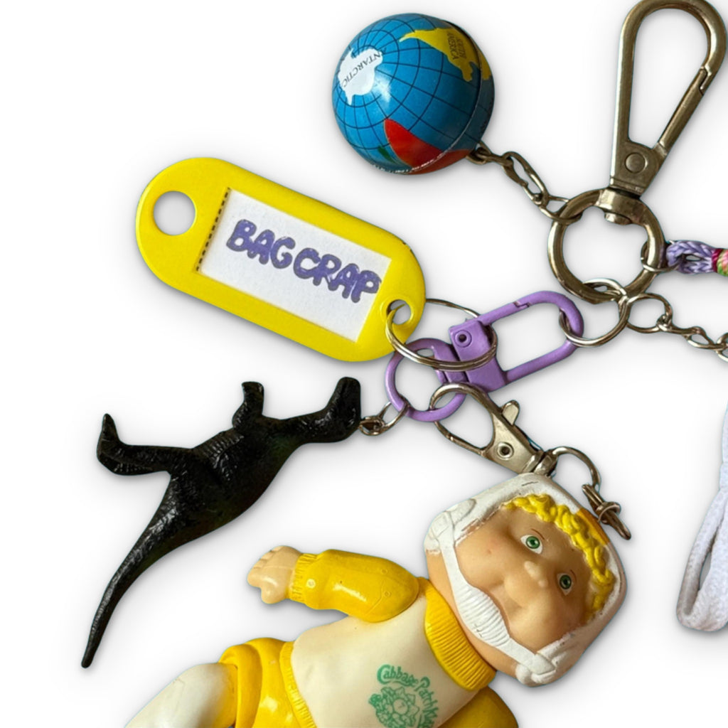 Vintage 80s Cabbage Patch Kids Bag Charm Keychain Pack