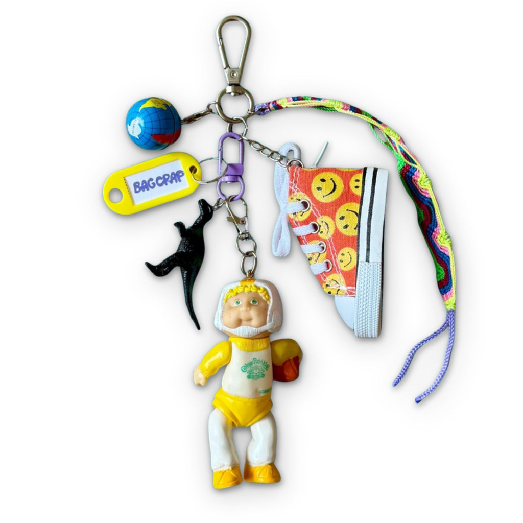 Vintage 80s Cabbage Patch Kids Bag Charm Keychain Pack