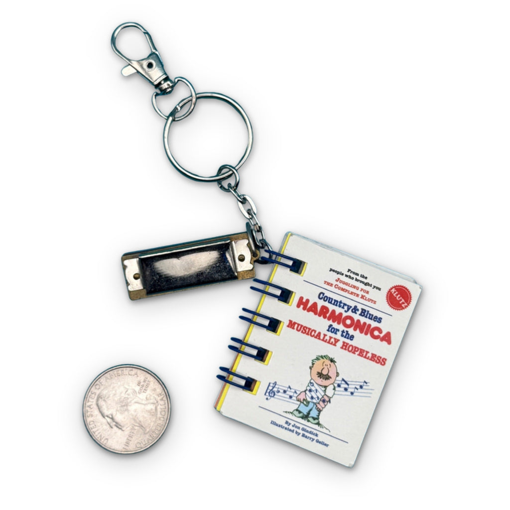 Vintage 90s Klutz Book Keychains— How To Juggle, Harmonica