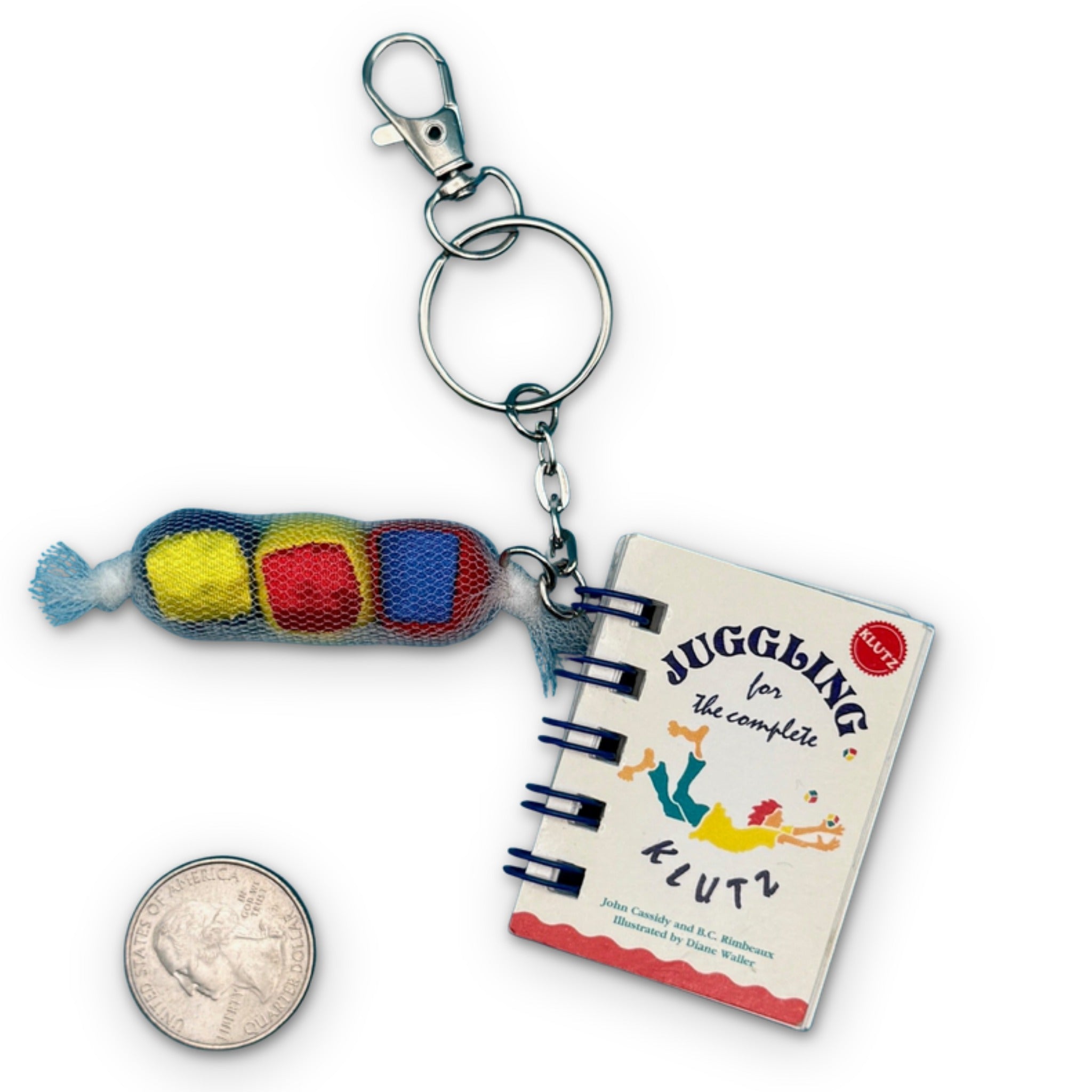 90s Klutz Book s— How To Juggle, Harmonica -  vintage keychain vintage charms for bag nostalgia vintage keychains y2k collectible - Bag Crap