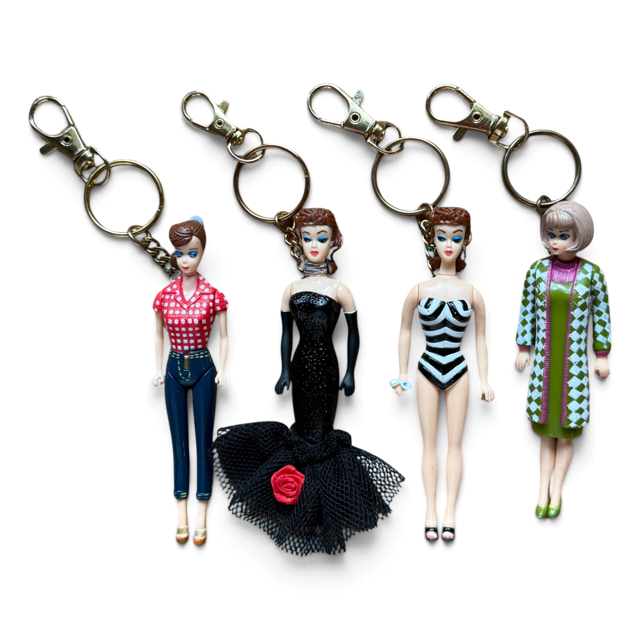 90's Rare Brunette Barbie   s - barbie doll toy pink rare vintage keychain vintage charms for bag nostalgia vintage keychains y2k collectible - Bag Crap