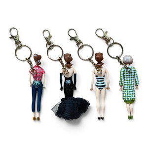 90's Rare Brunette Barbie   s - barbie doll toy pink rare vintage keychain vintage charms for bag nostalgia vintage keychains y2k collectible - Bag Crap