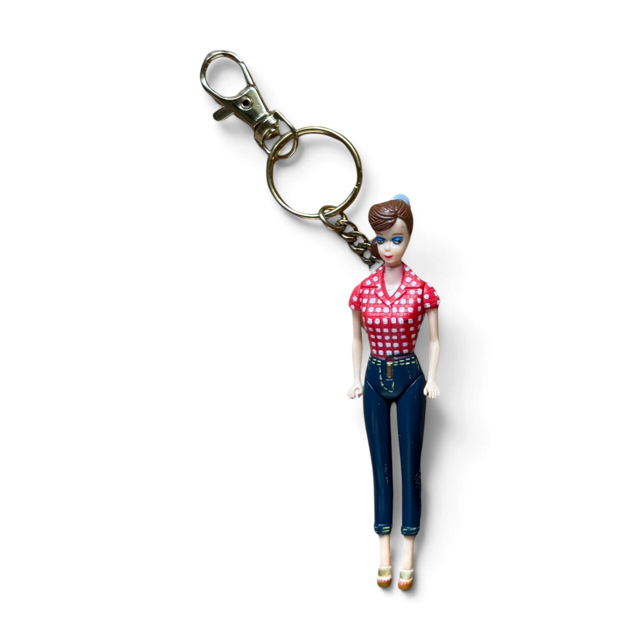 90's Rare Brunette Barbie   s - barbie doll toy pink rare vintage keychain vintage charms for bag nostalgia vintage keychains y2k collectible - Bag Crap