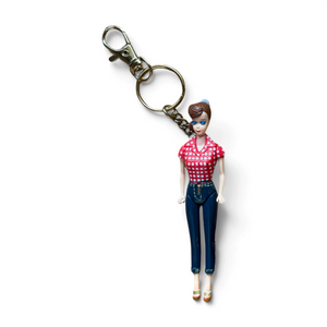 90's Rare Brunette Barbie   s - barbie doll toy pink rare vintage keychain vintage charms for bag nostalgia vintage keychains y2k collectible - Bag Crap