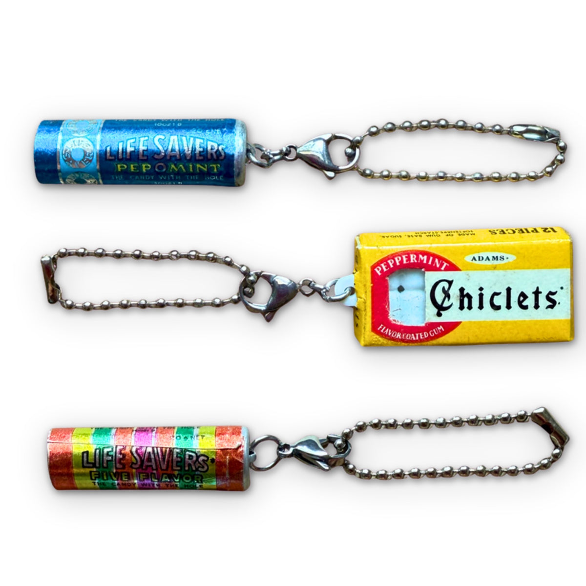 Chiclets & Life Savers Candy Mini s -  vintage keychain vintage charms for bag nostalgia vintage keychains y2k collectible - Bag Crap