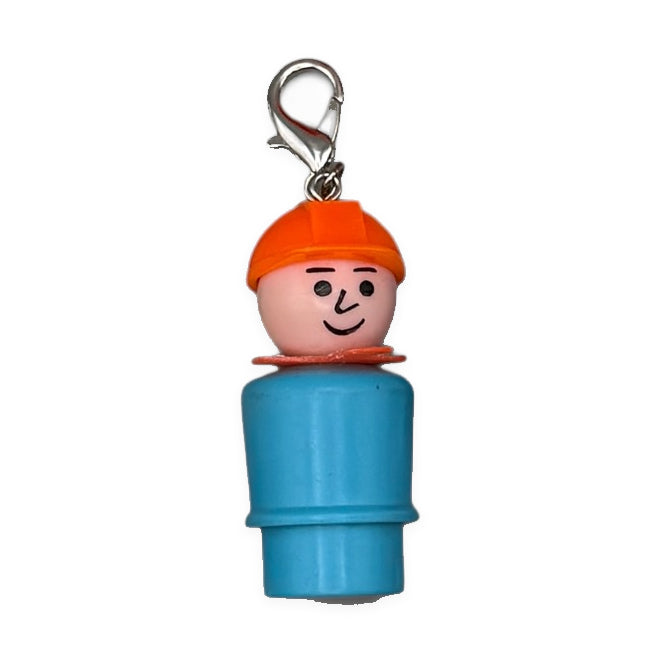 Vintage Junk Drawer Keychains & Bag Charms: Blue & Orange