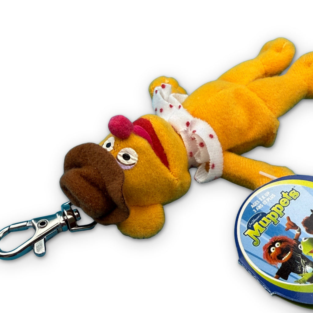 Vintage Fozzie Bear Muppets Plush Bag Charm