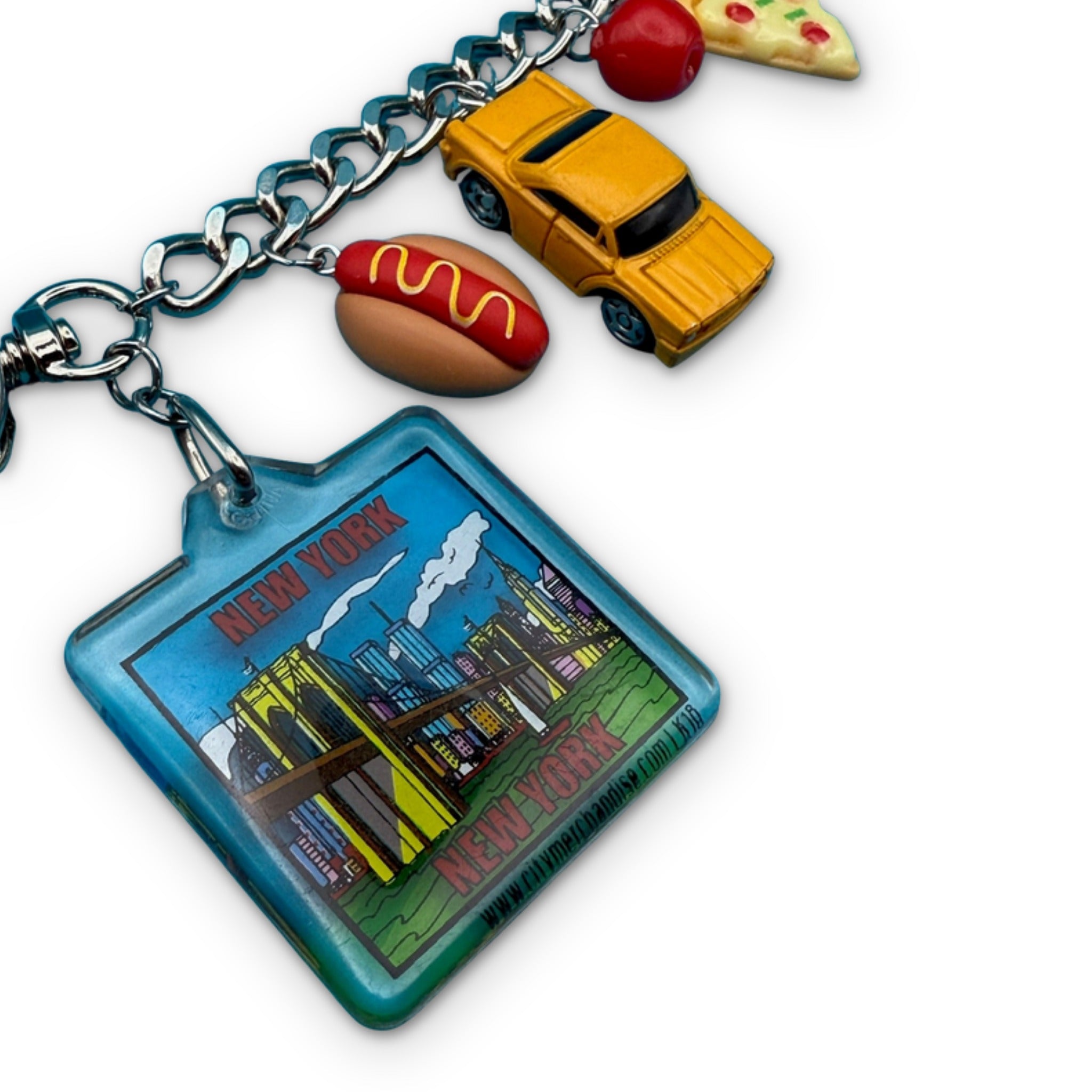 'I Heart NYC'   Chain - vintage bag charm chains silver nostalgia vintage y2k vintage keychain vintage charms for bag nostalgia vintage keychains y2k collectible - Bag Crap