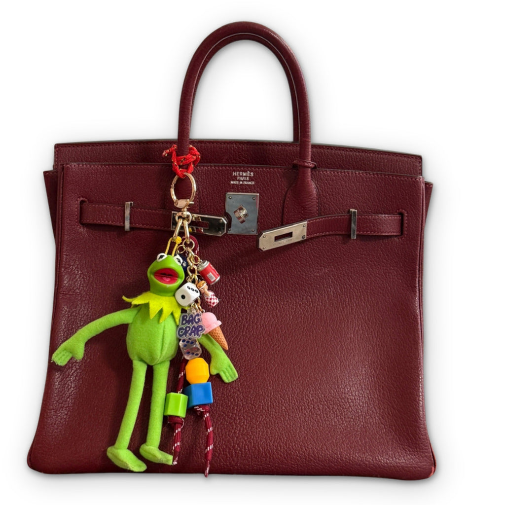 Vintage Kermit the Frog Gold Trinket Chain Bag Charm Set