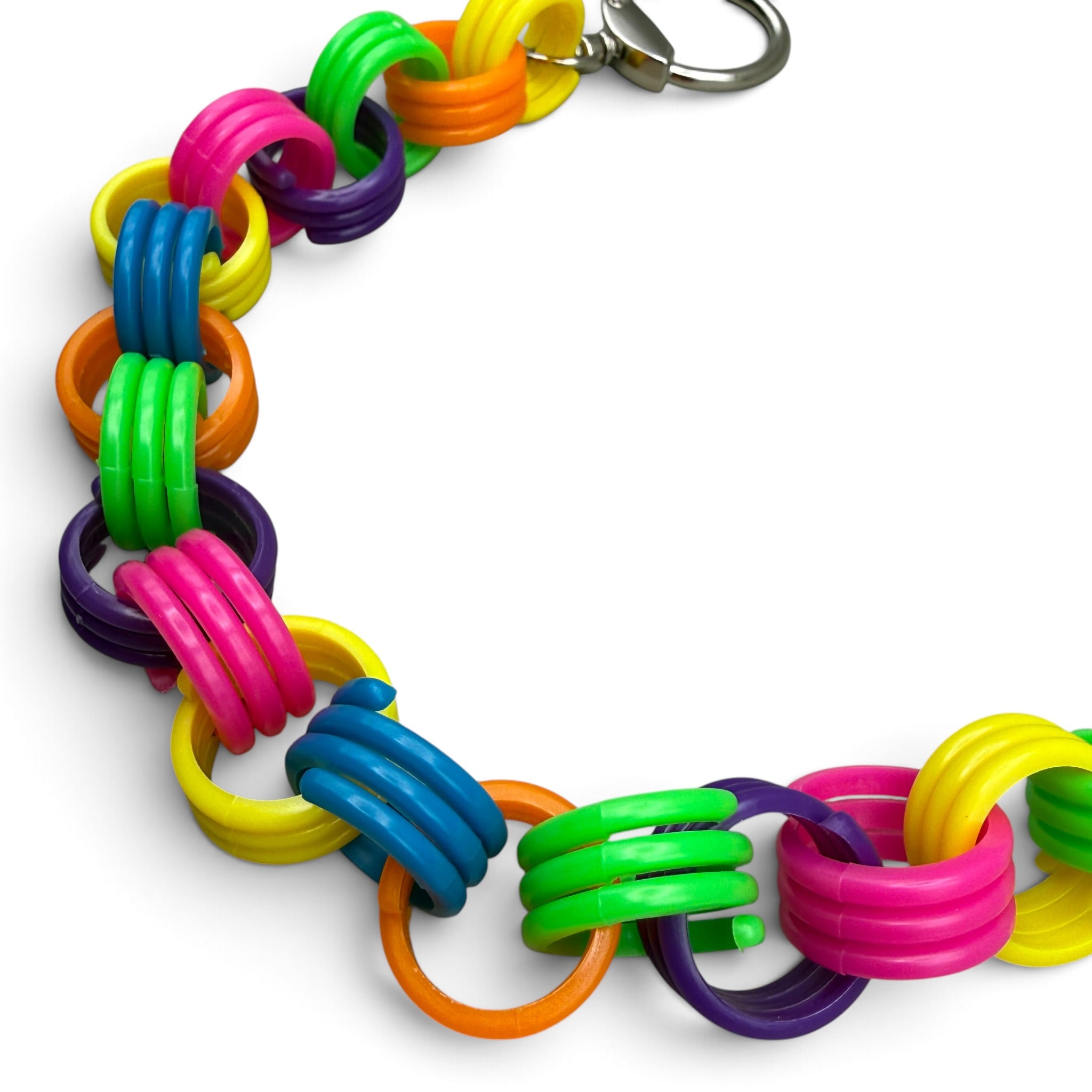Lisa Frank Chunky Party Favor Link  Chain - vintage bag charm chains silver nostalgia vintage y2k vintage keychain vintage charms for bag nostalgia vintage keychains y2k collectible - Bag Crap