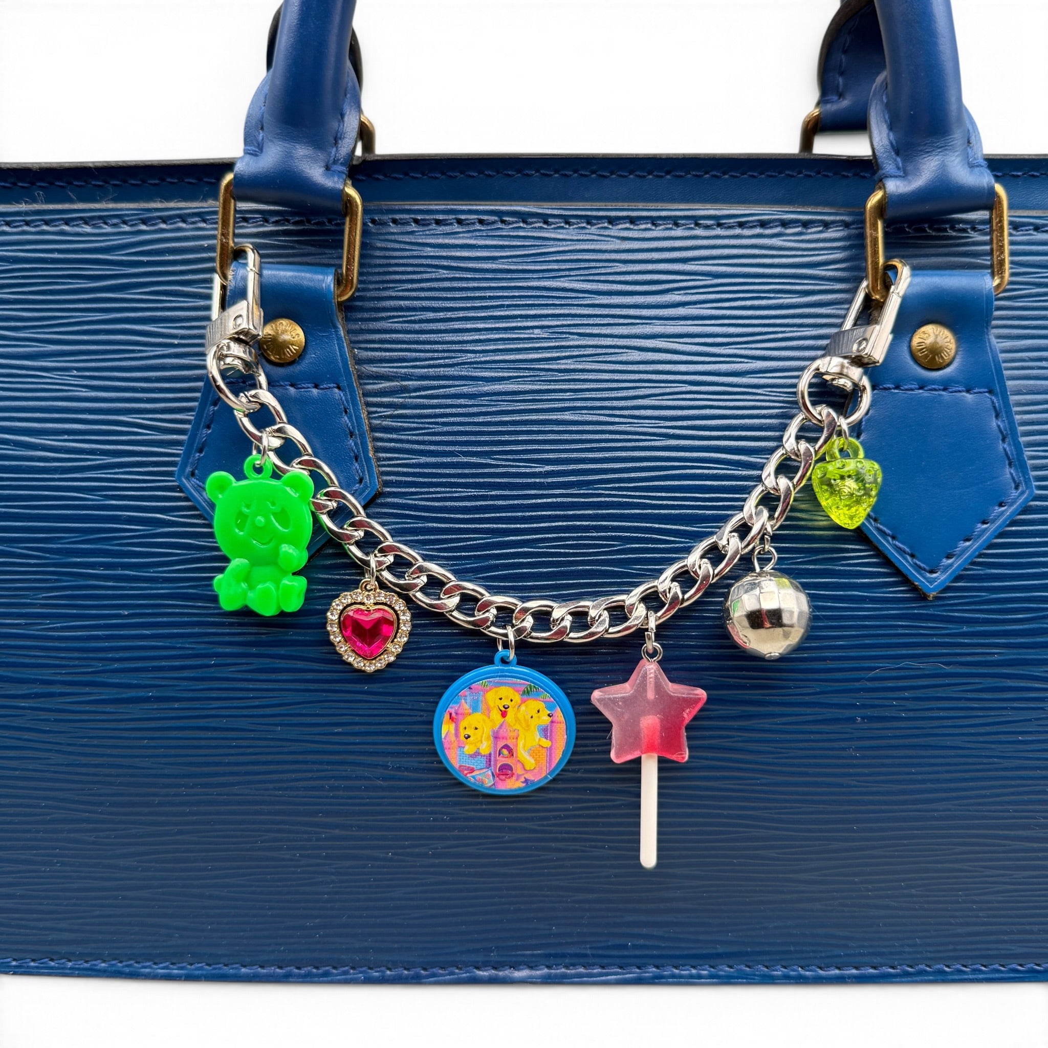 Lisa Frank Puppy Panda  Chain - vintage bag charm chains silver nostalgia vintage y2k vintage keychain vintage charms for bag nostalgia vintage keychains y2k collectible - Bag Crap