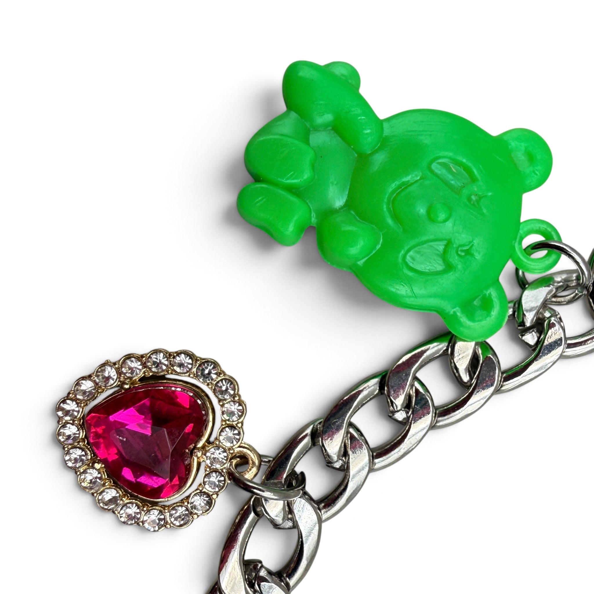 Lisa Frank Puppy Panda  Chain - vintage bag charm chains silver nostalgia vintage y2k vintage keychain vintage charms for bag nostalgia vintage keychains y2k collectible - Bag Crap