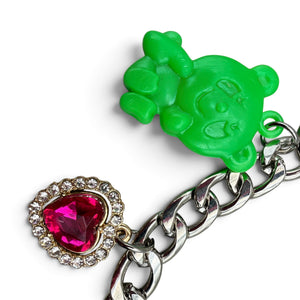 Lisa Frank Puppy Panda  Chain - vintage bag charm chains silver nostalgia vintage y2k vintage keychain vintage charms for bag nostalgia vintage keychains y2k collectible - Bag Crap