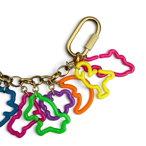Lisa Frank Trinket Gold  Chain - vintage bag charm chains silver nostalgia vintage y2k vintage keychain vintage charms for bag nostalgia vintage keychains y2k collectible - Bag Crap