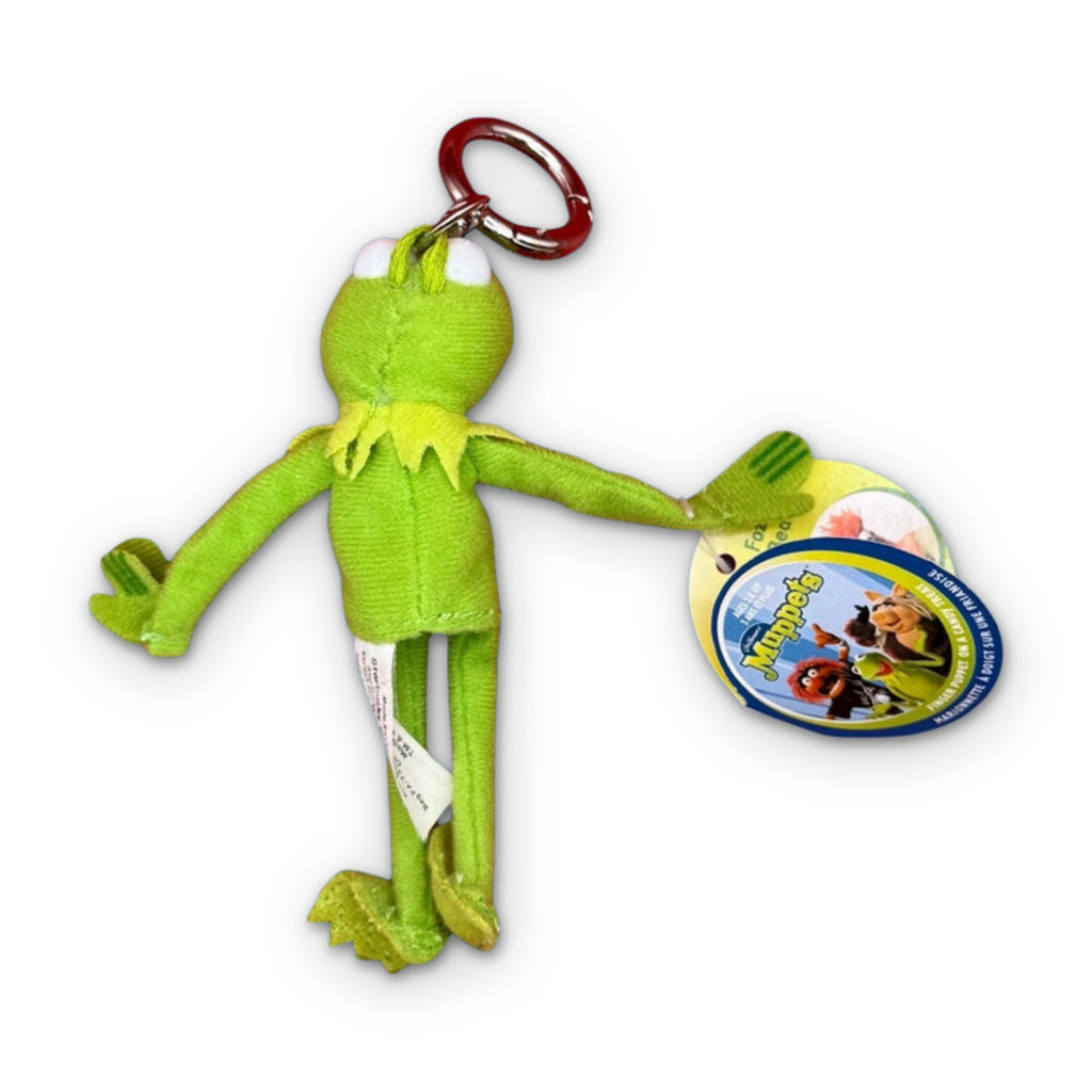 Vintage Mini Kermit the Frog Muppets Plushie Bag Charm Keychain - RARE