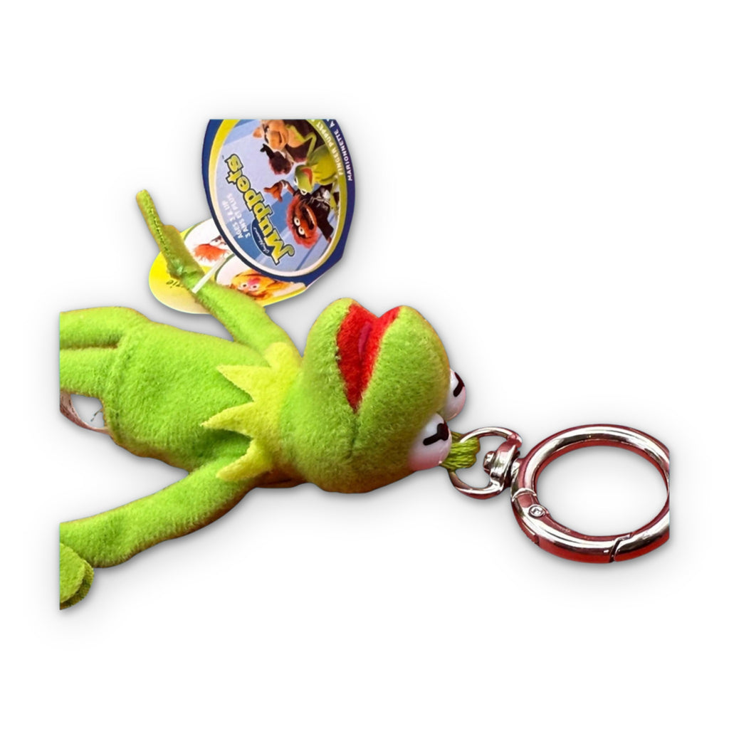 Vintage Mini Kermit the Frog Muppets Plushie Bag Charm Keychain - RARE